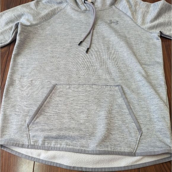 EUC Under Armour Cold Gear Storm Hooded Sweatshirt Women's Size Small Gray - Picture 2 of 14